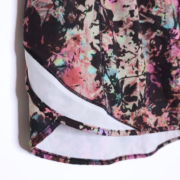 LULULEMON Hotty Hot High-Rise Skirt Stencil Blossom Red Sheer Blue Women's 6 - Picture 5 of 10